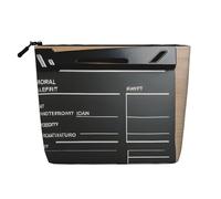 ENRPTY Movies Clapperboard Print Women'S Makeup Make Up Bag Zipper Pouch Travel Storage Pouch Large Capacity Purse