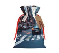 ENRPTY New York City Print Personalized Drawstring Gift Packing Bag For Anniversary Wedding Christmas