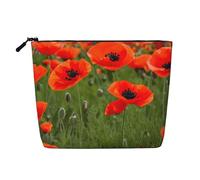 ENRPTY Poppy Flowers Petals Print Women'S Makeup Make Up Bag Zipper Pouch Travel Storage Pouch Large Capacity Purse