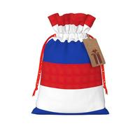 ENRPTY Russian Flag Print Personalized Drawstring Gift Packing Bag For Anniversary Wedding Christmas