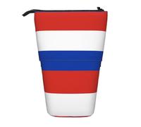 ENRPTY Russian Flag Print Telescopic Pencil Bag Big Capacity Pop Up Storage Makeup Bag For Office Supplies