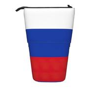 ENRPTY Russian Flag Print Telescopic Pencil Bag Big Capacity Pop Up Storage Makeup Bag For Office Supplies