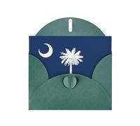 ENRPTY South Carolina Flag Print Pearlescent Paper Thank You Cards With Envelopes And Stickers For Holiday Greeting