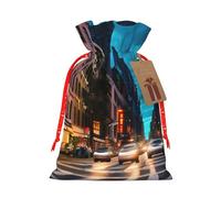 ENRPTY Streets Of New York City Print Personalized Drawstring Gift Packing Bag For Anniversary Wedding Christmas