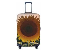 ENRPTY Sunflower And Sunset Print Suitcase Decoraitve Covers Washable Suitcase Cover Travel Luggage Accessories, Black, Large
