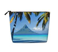 ENRPTY Tahiti Beaches Print Women'S Makeup Make Up Bag Zipper Pouch Travel Storage Pouch Large Capacity Purse