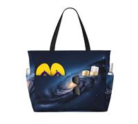 ENRPTY Universe Milky Way Galaxy Print Large Capacity Beach Travel Bag With Zipper Lightweight Foldable For Vacation