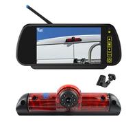 EnruigeOK Automotive Wireless Brake Light Reversing Camera for Peugeot Boxer 2006-Present Van Full HD 1080P Night Vision with 7 Inch Monitor (# 62 Bracket)