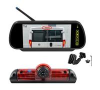 EnruigeOK Automotive Wireless Brake Light Reversing Camera Full HD 1080P for Fiat Ducato Citroen Relay(Jumper) Peugeot Boxer 2006-Present Van with 7 Inch Monitor (# 12 Bracket)