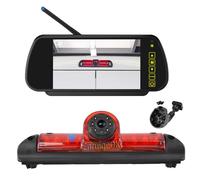 EnruigeOK Automotive Wireless Brake Light Reversing Camera Full HD 1080P for Fiat Ducato Citroen Relay(Jumper) Peugeot Boxer 2006-Present Van with 7 Inch Monitor (# 3B Bracket)