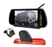 EnruigeOK Automotive Wireless Full HD 1080P Brake Light Reversing Camera Night Vision for Peugeot Boxer Citroen Relay Fiat Ducato (2006-Present) Van with 7 Inch Monitor (# 15 Bracket)