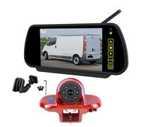 EnruigeOK Rear Brake Light Wireless Reversing Camera for Renault Trafic 2001-2014 Van Full HD 1080P Easy Installation with 7 Inch Monitor (# 12 Bracket)