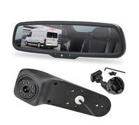 EnruigeOK Roof Mount Car Brake Light Reversing Camera for VW Crafter/Man TGE Vans 2017+ Night Vision Waterproof Wide Angle Rear View Parking Reverse Camera (4.3 Inch #3A Bracket)