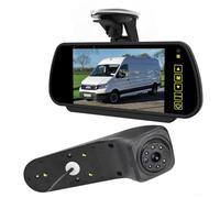 EnruigeOK Roof Mount Car Brake Light Reversing Camera Full HD 1080P for VW Crafter/Man TGE Vans 2017+ Night Vision Waterproof Wide Angle Rear View Parking Reverse System (7 Inch Suction Cup)