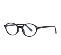 ENSARJOE Oval Rivet Glasses Retro Vintage Non-Prescription Eyewear Decorative Rivet Details, Clear Lens Fashion Accessories, Black/Transparent