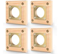 Ensayeer 4 Pack Predator Guards for Birdhouses, Strong Wooden Birdhouse Protector Guards with Copper Portals, Birdhouse Hole Protector Guard Replacement for Eastern Bluebird Houses, 1 1/2 Inch Opening