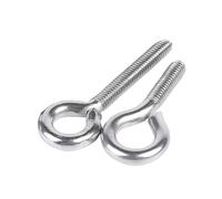 ENSDIEPLS Ceiling Hooks Silver 304 Stainless Steel Sheep Eye Screw Hooks M4 M10 Multi Pack(M4x16mm(10PCS))
