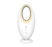 ENSDIEPLS Cooling Tower Fan, Bladeless Desk Fan Gradient LED Light 4000mAh Touch Control Portable