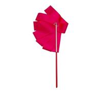 ENSDIEPLS Dance Ribbons Streamers, Rhythmic Gymnastics Ribbon Multicolor 2m/4m Dance Streamer Twirling Rod Stick(2m red)