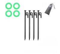 ENSDIEPLS Heavy Duty Tent Pegs, Steel Tent Nails 4 pcs 20-40cm for Outdoor Camping(Set 25cmx4)