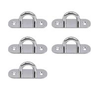 ENSDIEPLS Hook Eye Plate, Pad Eye Plate Hooks Stainless Steel Oval 5 Pcs For Marine Deck Mounting Hardware(M5-50pcs)