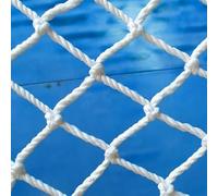 ENSDIEPLS Mesh Balcony Net, White Nylon Rope Multiple Sizes For Balcony Stair Child Cat(3 * 1m)