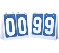 ENSDIEPLS Portable Flip Scoreboard, Sports Flip Scoreboard 00-99 2 Pcs Multicolor(Blue Card)
