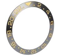 ENSDIEPLS Watch Bezel Insert Parts, Ceramic Watch Bezel Insert 38mm/40mm Black for Date Display(38mm)