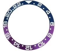 ENSDIEPLS Watch Bezel Insert Parts, Watch Bezel Insert Magnesium Aluminum Alloy Multicolor 38mm for 40mm Cases Bevelled Edge(Blue Purple)
