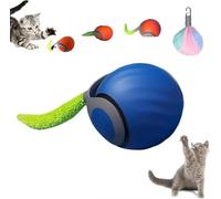 enseak 2025 New Interactive Cat Toy for Indoor - Automatic Moving Pet Toy Ball,speedy tail 2.0,Smart Interactive Cat Toy with 2 Modes,USB Rechargeable Smart Cat Toys Ball for Indoor Cats-Blue