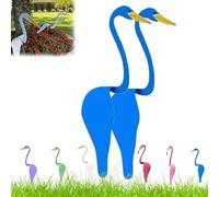 enseak Dancing Birds Garden Metal Art，flamingo Ornaments, Birds Garden Metal Art,flamingo Decor Garden Metal Yard Art Spinner,Dancing Birds for The Yard for Garden Decor