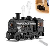 enseak Train Diffuser,steam Train Humidifier,Retro Train Essential Oil Diffuser Humidifier, Train Aroma Oil Diffuser Withy Heads 300ml Ultrasonic Cool Mist Diffuser, For Office, Living Room
