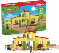 Ensemble de Figurines Animaux de la Ferme avec Accessoires - Coffret Ferme éducative de 92 Pieces avec Vache, Cheval, Cochon et