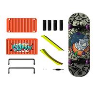 Ensemble de rampe de touche, skateboards à doigts pour - Kits de skateboard à Doiğts amusants pour jouets de skateboard - Planche à roulettes à main pour et adultes, înement