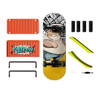 Ensemble de rampe de touche, skateboards à doigts pour - Kits de skateboard à Doiğts amusants pour jouets de skateboard - Planche à roulettes à main pour et adultes, înement