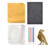 Ensemble D'Outils Et Feuille D'Aluminium Repoussage, Kit DIY Pour Art En Relief Gravure | Idéal Pour Projet De Classe, Décoration Maison Loisirs Créatifs