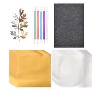 Ensemble D'Outils Et Feuille D'Aluminium Repoussage, Kit DIY Pour Art En Relief Gravure | Idéal Pour Projet De Classe, Décoration Maison Loisirs Créatifs