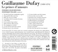 ENSEMBLE GILLES BINCHOIS DOMINIQUE - DUFAY LE PRINCE DAMOURS NEW CD