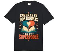 Enseñar En Dos Idiomas ES Un Superpoder Bilingual Teacher Comfort Colors Adult Heavyweight T-Shirt