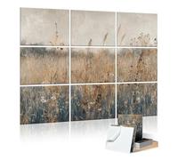 ENSEPST 9 Pack Wall Art Acoustic Panels,48" X 36"Sound Absorbing Panels, Decorative Sound Dampening Panels, Acoustic Treatment for Studio Home and Office （time）