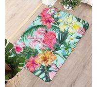 ENSFTF Bath Mat-Flamingo Pattern, Bathroom Rugs Rubber Non-Slip Thin Bathroom Mat Absorbent Quick Dry Bath Rug for Floor KitchenEntry Bathmat Shower Rug