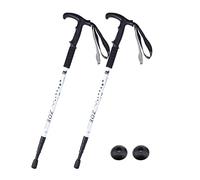Enshine 65CM to 135CM Antishock With Handle Trekking Walking Hiking Stick Pole (White)