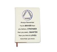 ENSIANTH AA Sobriety Gifts AA Notebook AA Recovery Gifts Alcoholics Anonymous Gifts AA Symbol Leather Notebook Lined Journal Notebook (AA braver notebook)