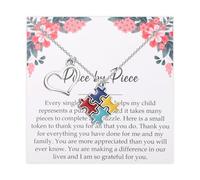 ENSIANTH ABA Therapist Appreciation Gifts Autism Awareness-Puzzle Piece Jewelry Special Education Teacher Thank you Gift, One Size, Stainless Steel, No Gemstone