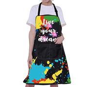 ENSIANTH Artist Aprons Gifts for Painters Aprons with Pockets Painting Cooking Kitchen Apron Painting Lover Gift Artist Lovers Gifts (dream)
