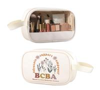 ENSIANTH BCBA Clear Makeup Bag Board Certified Behavior Analyst -Behavior Therapist Thank You -Special Education Teacher Gift, BCBA Clear, Makeup Bag