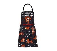 ENSIANTH Beagle Cooking Apron Beagle Gifts for Beagle Lovers Kitchen Chef BBQ Grill Apron with Pocket Beagle Dog Owner Gifts (24711 Beagle apron)