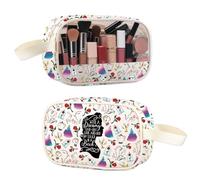 ENSIANTH Beauty Inspired -Belle Princess Clear Makeup Bag A Tale as Old as Time Cartoon Toiletry Bag Fairy Tale Lover Gift, Dreamy clear MU, Makeup Bag