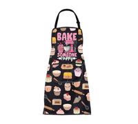 ENSIANTH Cake Maker Gifts for Baker Kitchen Baking Apron with Pocket Baker Gifts for Dessert Makers Pastry Chef Apron (26425 bake happy)