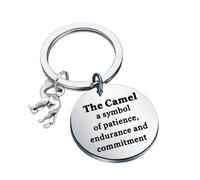 ENSIANTH Camel Keychain - Inspirational Desert Animal Lover Gift for Camel Owners